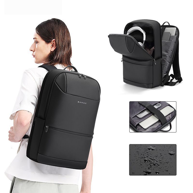 Mochila Masculina Bange Preta Grande Capacidade Loja Viego