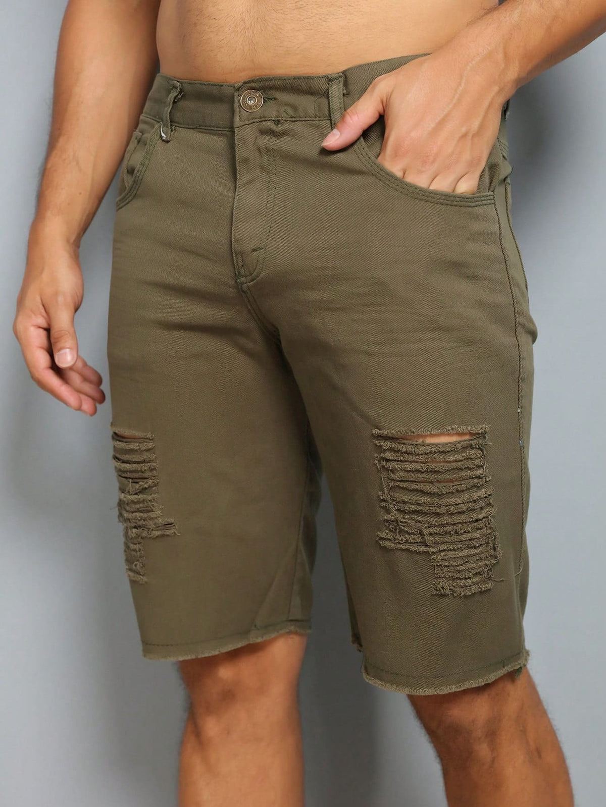 Bermuda Jeans Masculina Rasgado Verde Militar 48 Loja Viego bermuda jeans Bermuda Jeans Casual bermuda jeans masculina bermuda jeans masculina rasgado Bermuda Jeans Masculina Rasgado Verde Militar bermuda jeans rasgada bermuda masculina jeans short jeans masculino