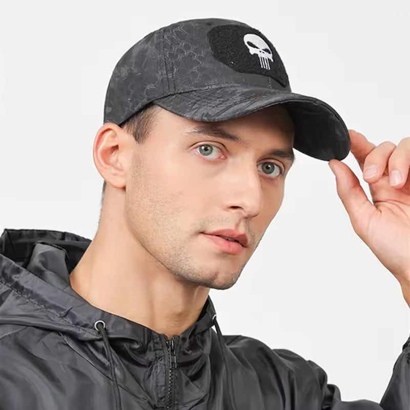 Boné Masculino Preto The Punisher Versão Limitada Loja Viego bone masculino bone masculino original boné boné aba reta masculino Boné Beisebol Boné Masculino Preto The Punisher Versão Limitada