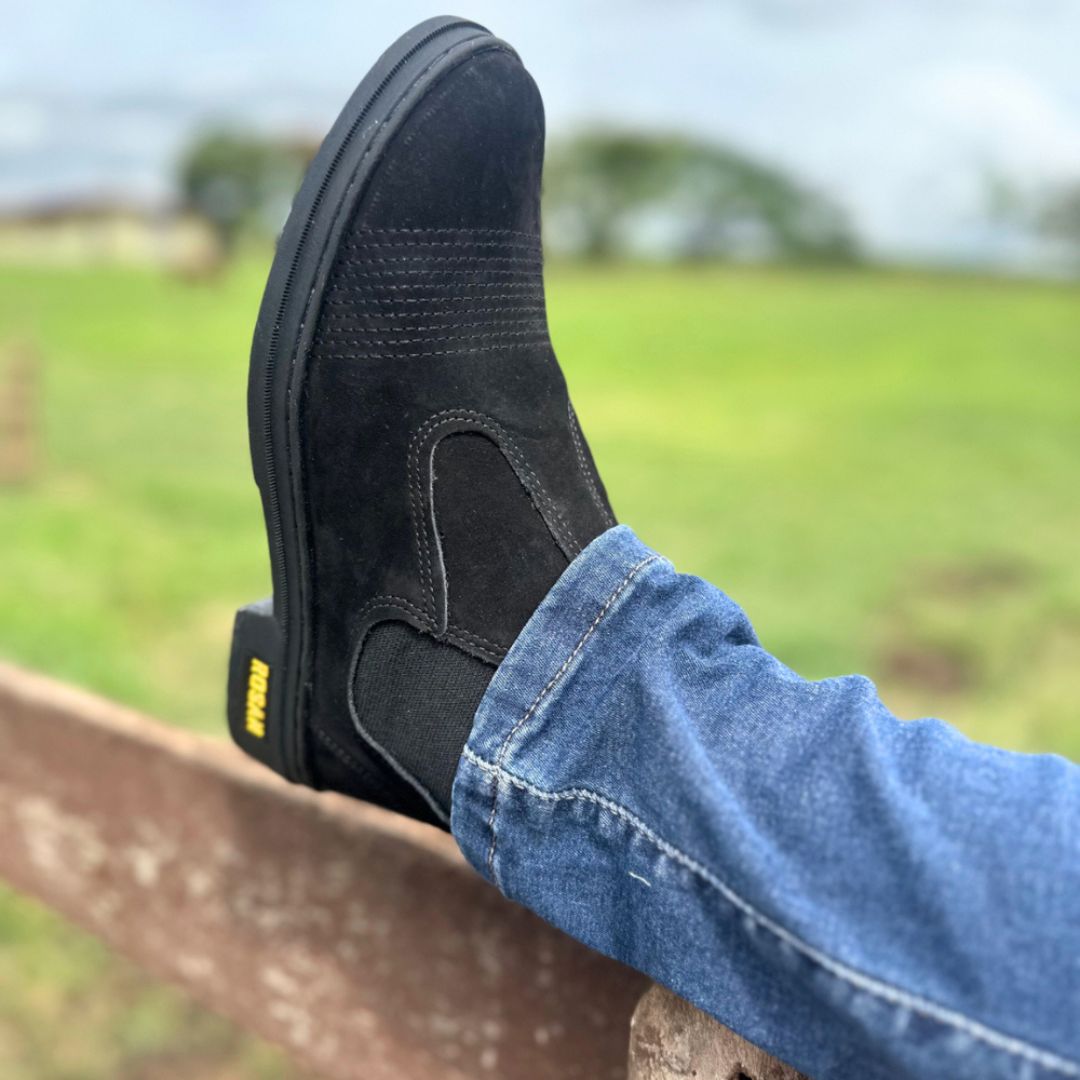 Bota Masculina Trabalho Couro Nobuck Preta Loja Viego bota masculina bota masculina trabalho Bota Masculina Trabalho Couro Nobuck Preta bota para trabalho Botas