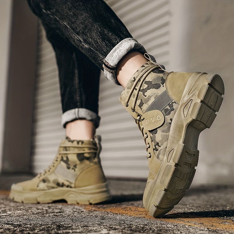 Bota Coturno Masculino Tática Camuflada