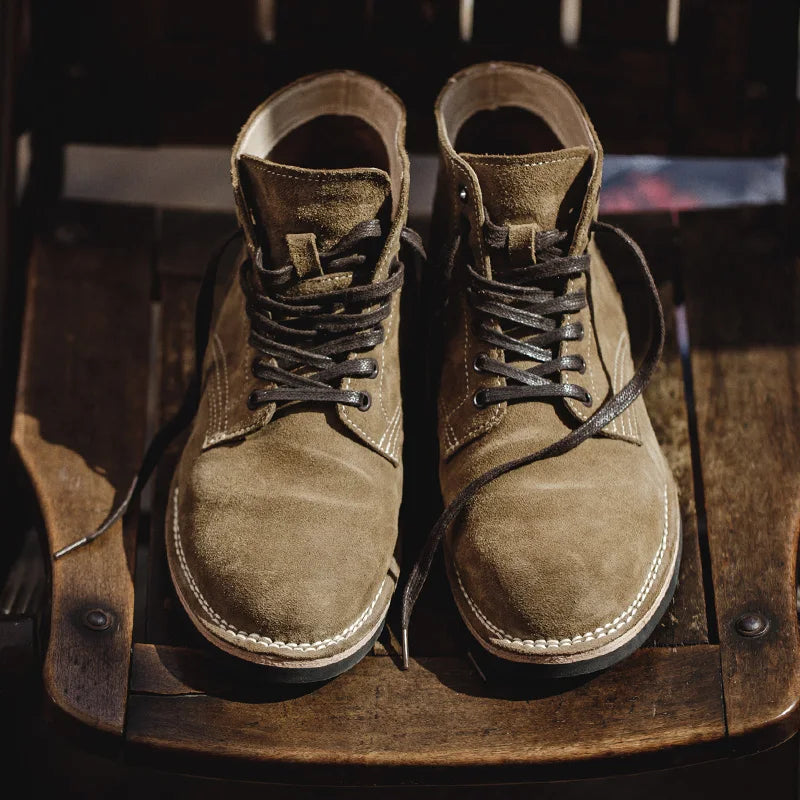 Bota de Couro Legítimo Masculino Vintage 3D Loja Viego bota de couro Bota de couro legítimo Bota de Couro Legítimo Masculino Vintage 3D Bota de couro marrom bota de couro masculina bota masculina bota masculina vintage bota moc toe Bota rústica masculina Botas Calçados masculinos de qualidade