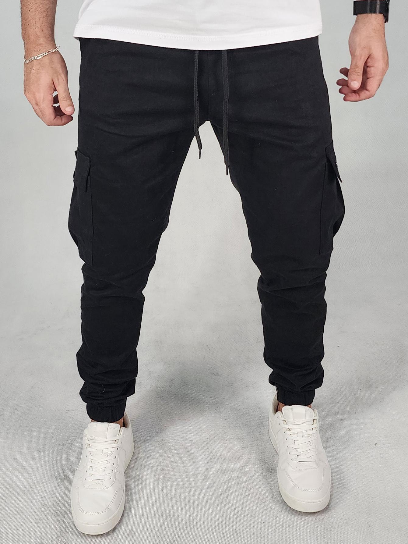 Calça Cargo Jogger Masculino Preta Lisk loja viego Calça Cargo Jogger Masculino Preta Lisk calça de academia masculina calça jogger masculina calça jogger para homem