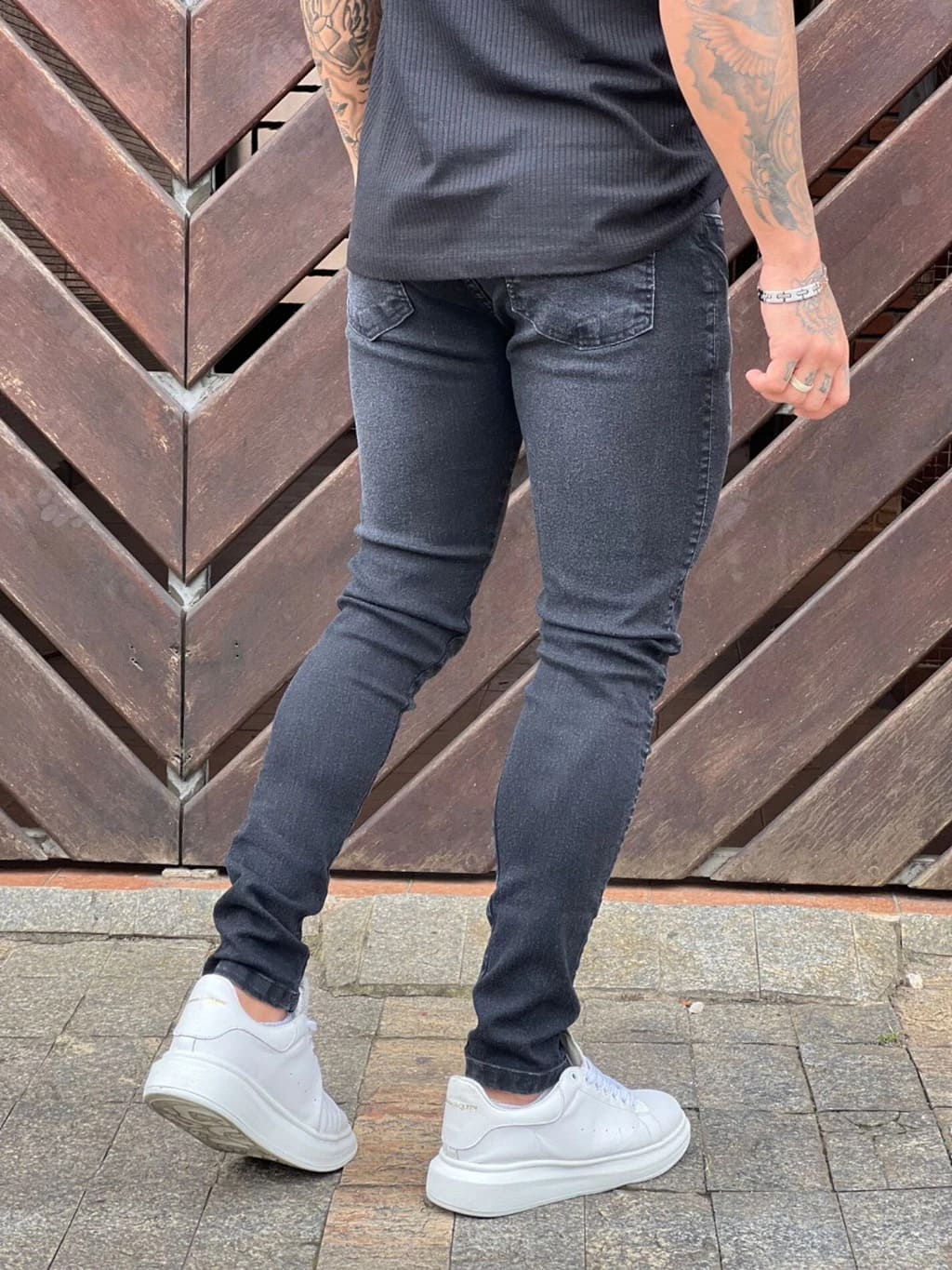 Calça Jeans Masculina Skinny Riscada Viego Loja Viego calça jeans calça jeans masculina Calça Jeans Masculina Skinny Riscada Viego calça jeans preta