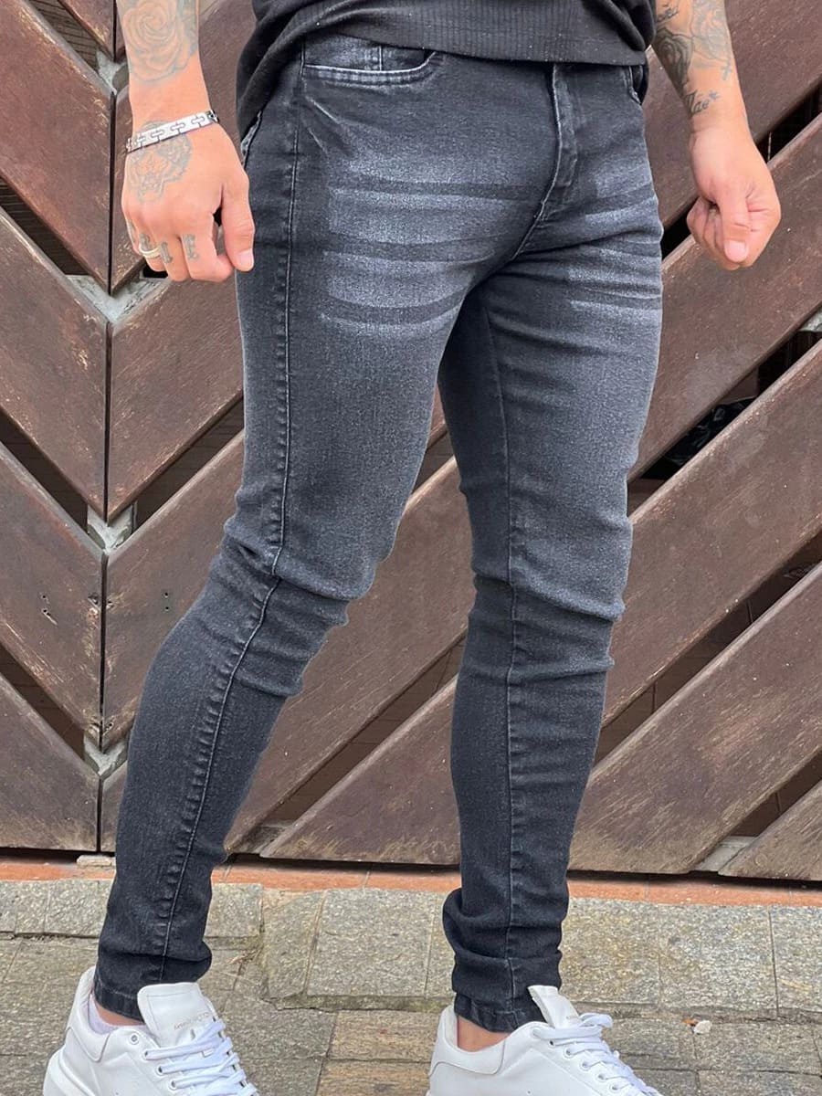 Calça Jeans Masculina Skinny Riscada Viego Loja Viego calça jeans calça jeans masculina Calça Jeans Masculina Skinny Riscada Viego calça jeans preta