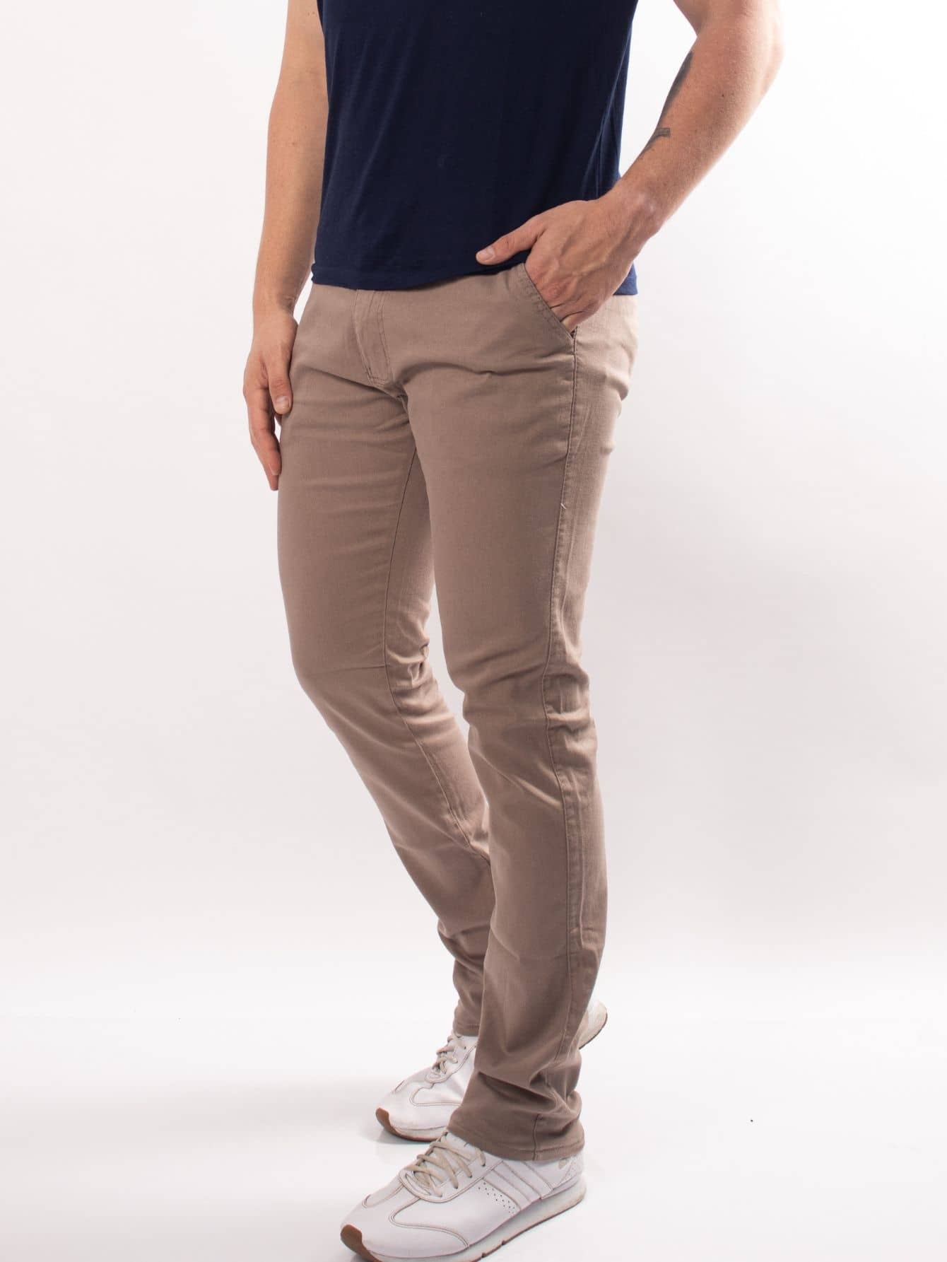 Calça Alfaiataria Masculina Caqui Alfa - Main Image