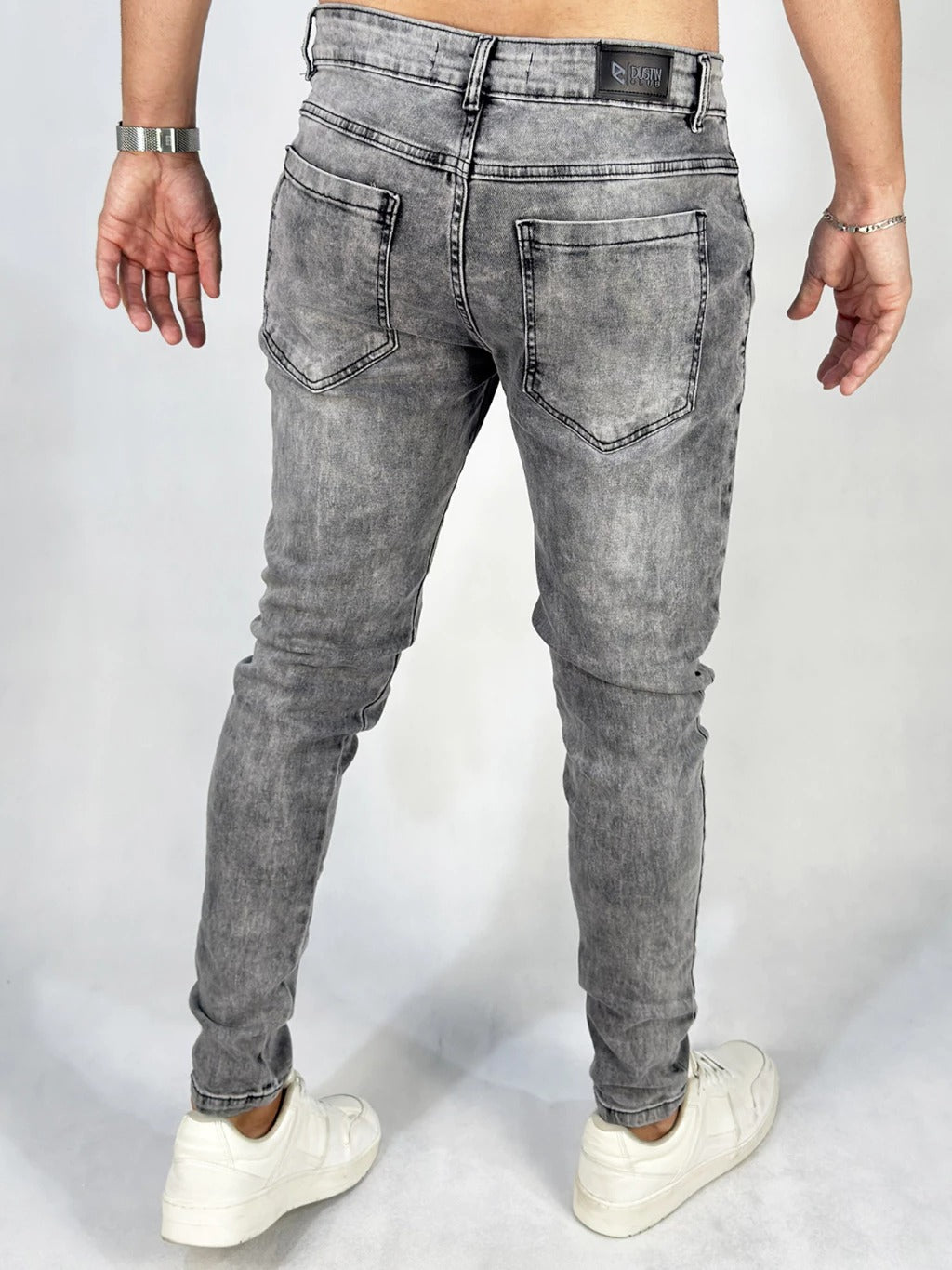 Calça Jeans Masculina Skinny Marmorizada Cinza Claro com Lycra Loja Viego calça jeans calça jeans masculina calça jeans masculina preta Calça Jeans Masculina Skinny Marmorizada Cinza Claro com Lycra calça jeans preta