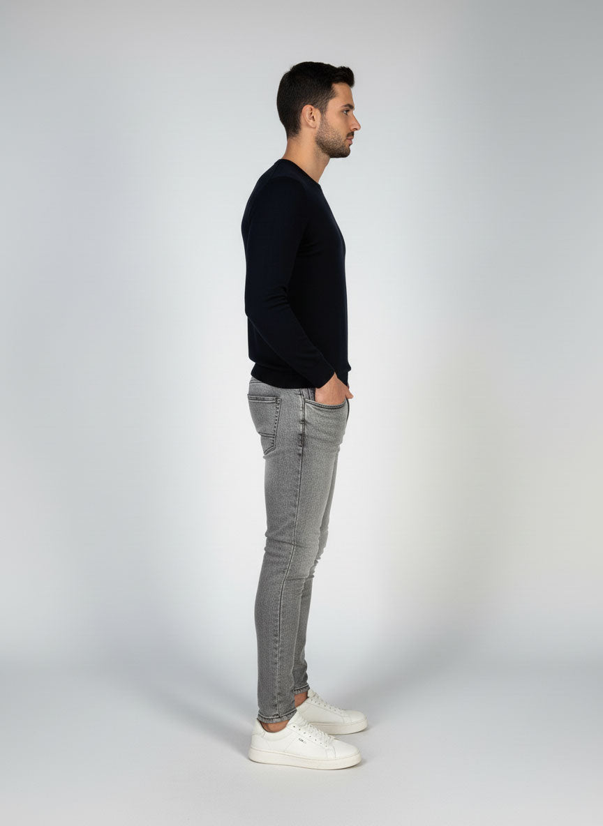 Calça Jeans Masculina Skinny Marmorizada Cinza Claro com Lycra Loja Viego calça jeans calça jeans masculina calça jeans masculina preta Calça Jeans Masculina Skinny Marmorizada Cinza Claro com Lycra calça jeans preta