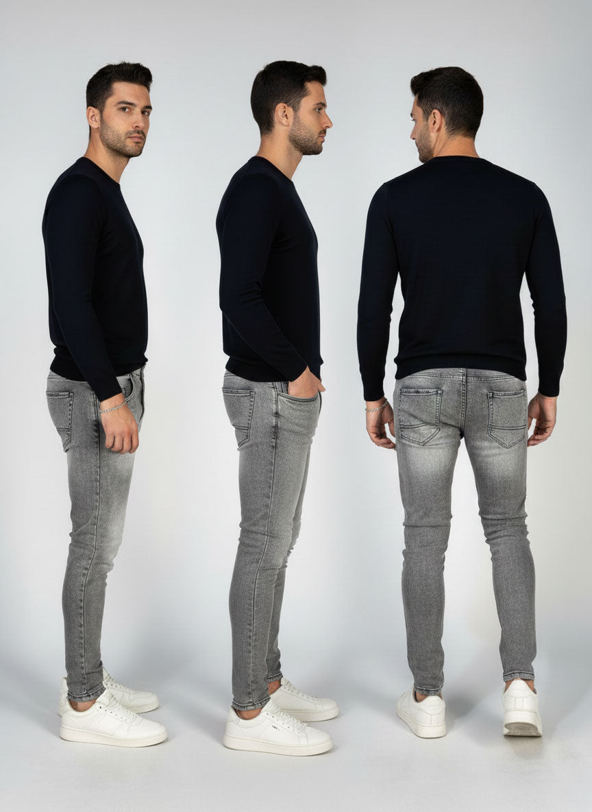 Calça Jeans Masculina Skinny Marmorizada Cinza Claro com Lycra Loja Viego calça jeans calça jeans masculina calça jeans masculina preta Calça Jeans Masculina Skinny Marmorizada Cinza Claro com Lycra calça jeans preta
