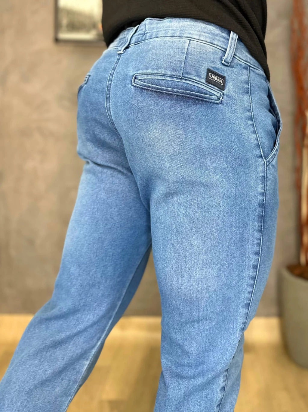 Calça Jeans Masculina Slim Estilo Alfaiataria com Bolso Inclinado Loja Viego calça jeans calça jeans masculina Calça Jeans Masculina Slim Estilo Alfaiataria com Bolso Inclinado