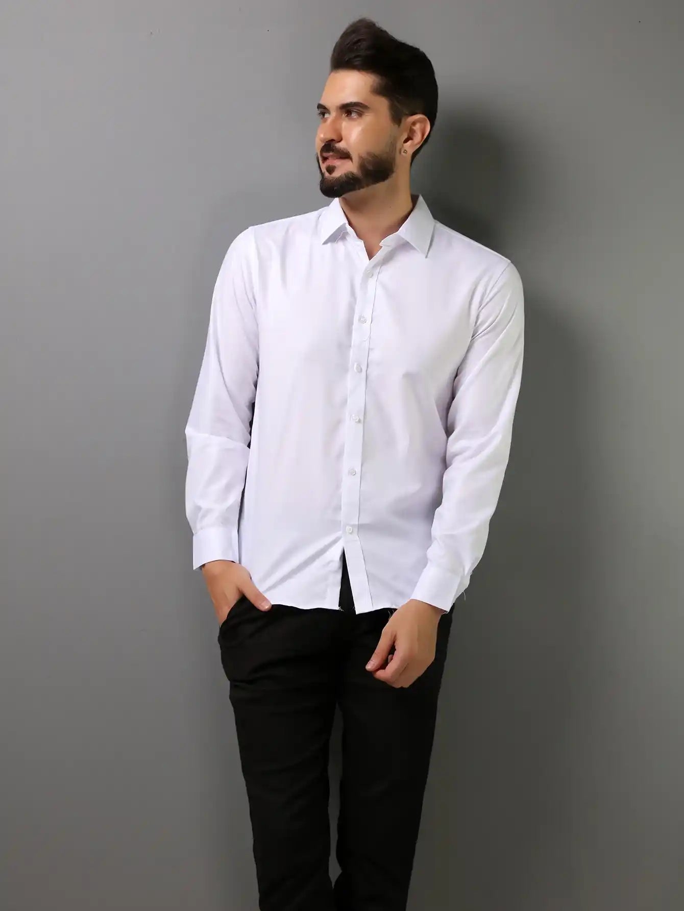 Camisa Social Branca Masculina Slim Fit Zone Loja Viego camisa manga longa xadrez camisa social camisa social branca Camisa Social Branca Masculina Slim Fit Zone camisa social masculina Camisa Social Masculina mango longa