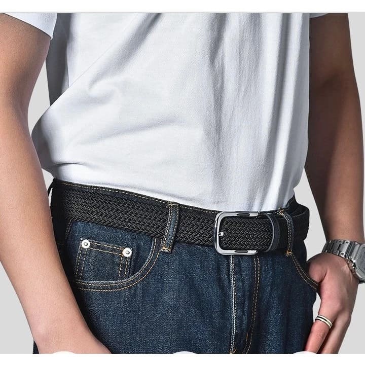 Cinto Masculino Tecido Trançado com Ponteiras Em Couro Loja Viego cinto de catraca social cinto fivela automatica cinto masculino fivela automatica cinto masculino fivela catraca cinto masculino fivela fechada Cinto Masculino Tecido Trançado com Ponteiras Em Couro