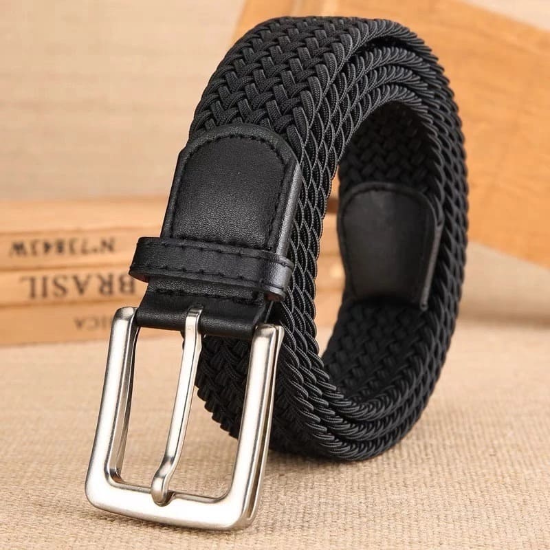 Cinto Masculino Tecido Trançado com Ponteiras Em Couro 120cm Loja Viego cinto de catraca social cinto fivela automatica cinto masculino fivela automatica cinto masculino fivela catraca cinto masculino fivela fechada Cinto Masculino Tecido Trançado com Ponteiras Em Couro