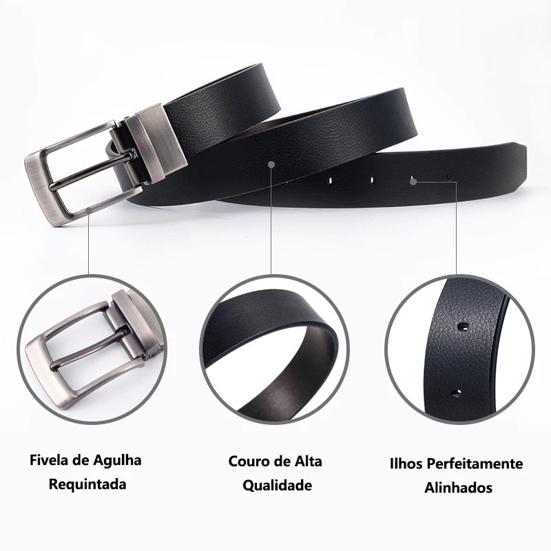 Cinto Masculino de Couro Dupla Face Viego Loja Viego cinto de couro cinto de couro genuíno cinto de couro masculino cinto masculino cinto masculino couro cinto masculino couro legítimo cinto masculino de couro Cinto Masculino de Couro Dupla Face Viego