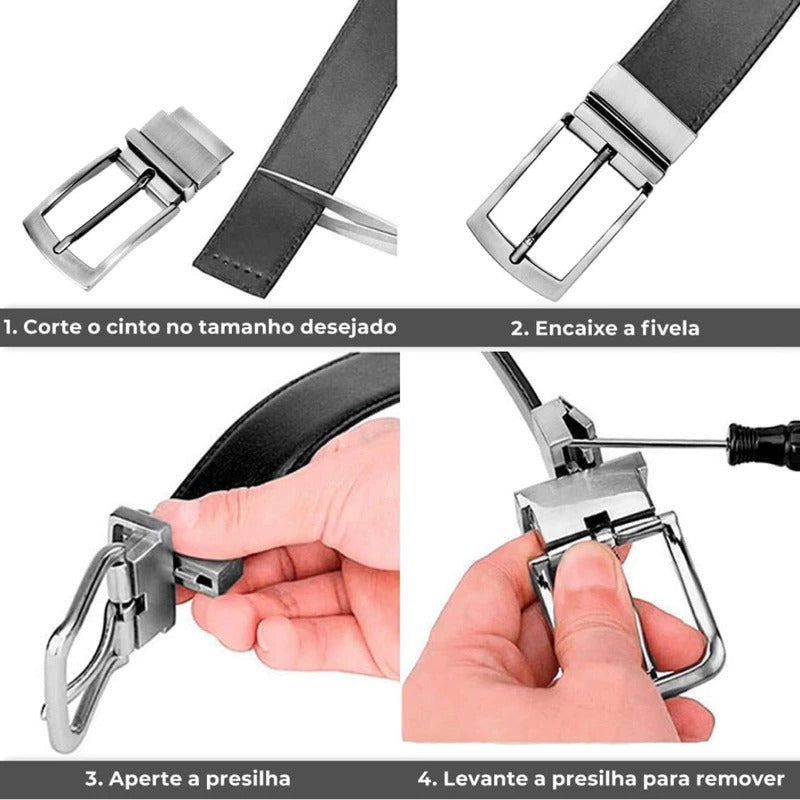 Cinto Masculino de Couro Dupla Face Viego Loja Viego cinto de couro cinto de couro genuíno cinto de couro masculino cinto masculino cinto masculino couro cinto masculino couro legítimo cinto masculino de couro Cinto Masculino de Couro Dupla Face Viego
