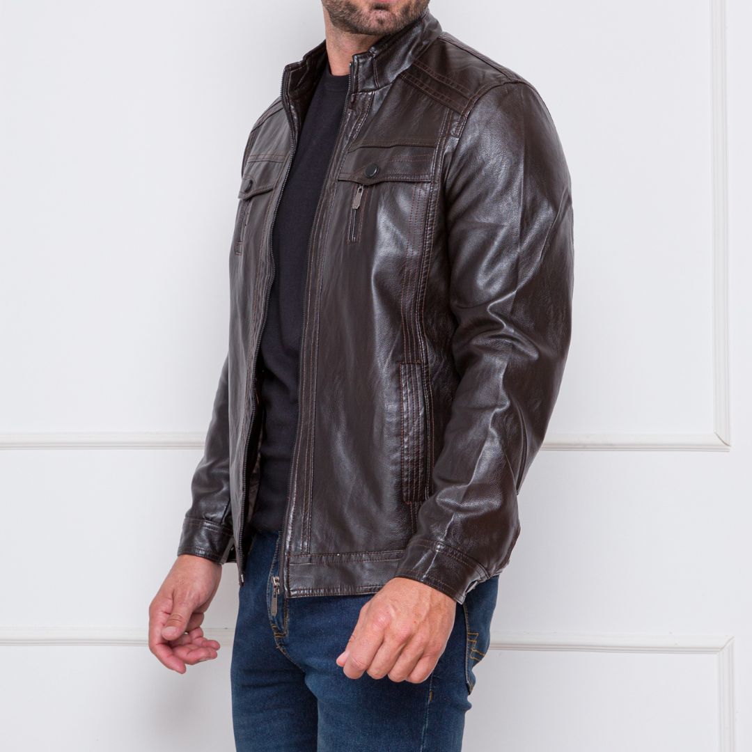 Jaqueta de Couro Masculina Slim Inverno Viego Loja Viego jaqueta casual masculina jaqueta couro jaqueta de couro Jaqueta de Couro Masculina Jaqueta de Couro Masculina Slim Inverno Viego jaqueta masculina jaqueta masculina estilosa jaqueta masculina inverno jaqueta para frio jaqueta preta masculina roupa masculina inverno