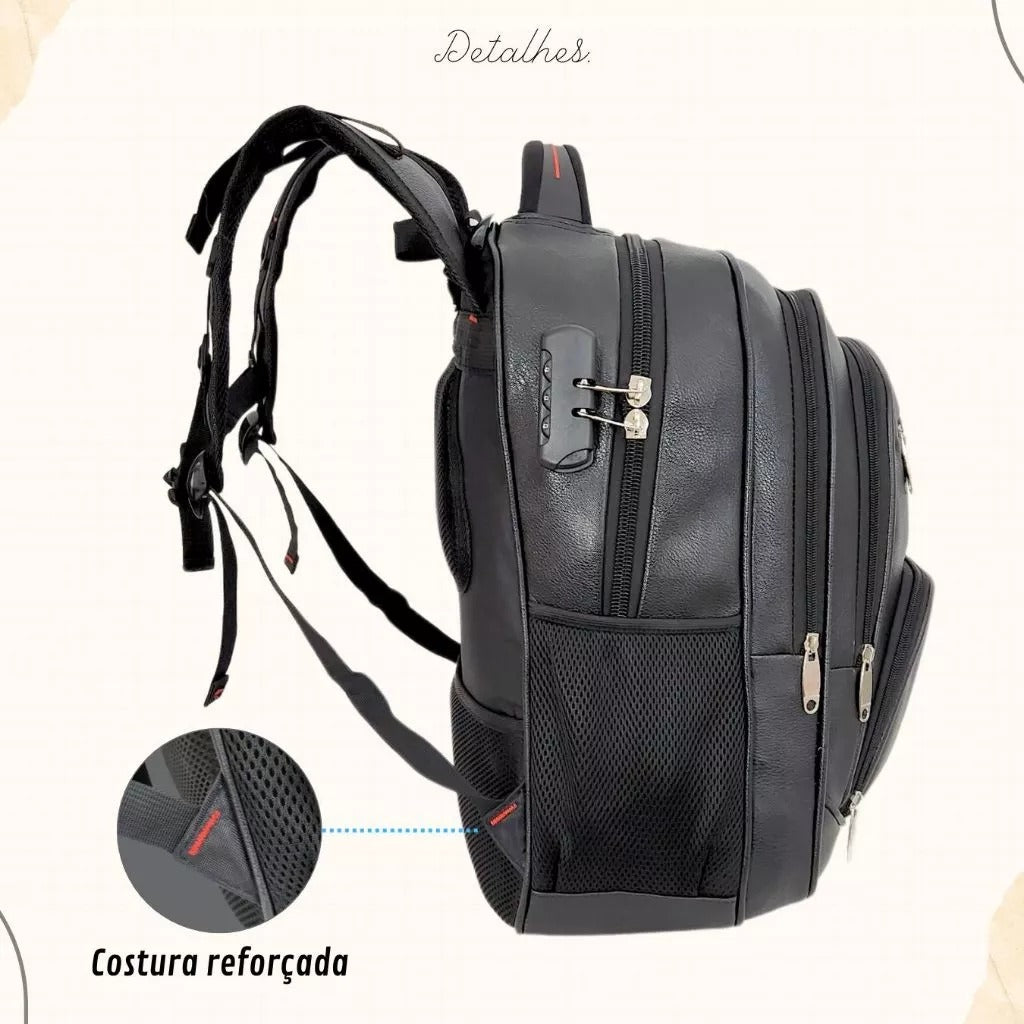 Mochila Masculina Couro Viego Trabalho Faculdade Escola loja viego mochila mochila de couro mochila de couro masculino mochila masculina Mochila Masculina Couro Viego Trabalho Faculdade Escola Mochila Masculina Reforçada Notebook mochila notebook
