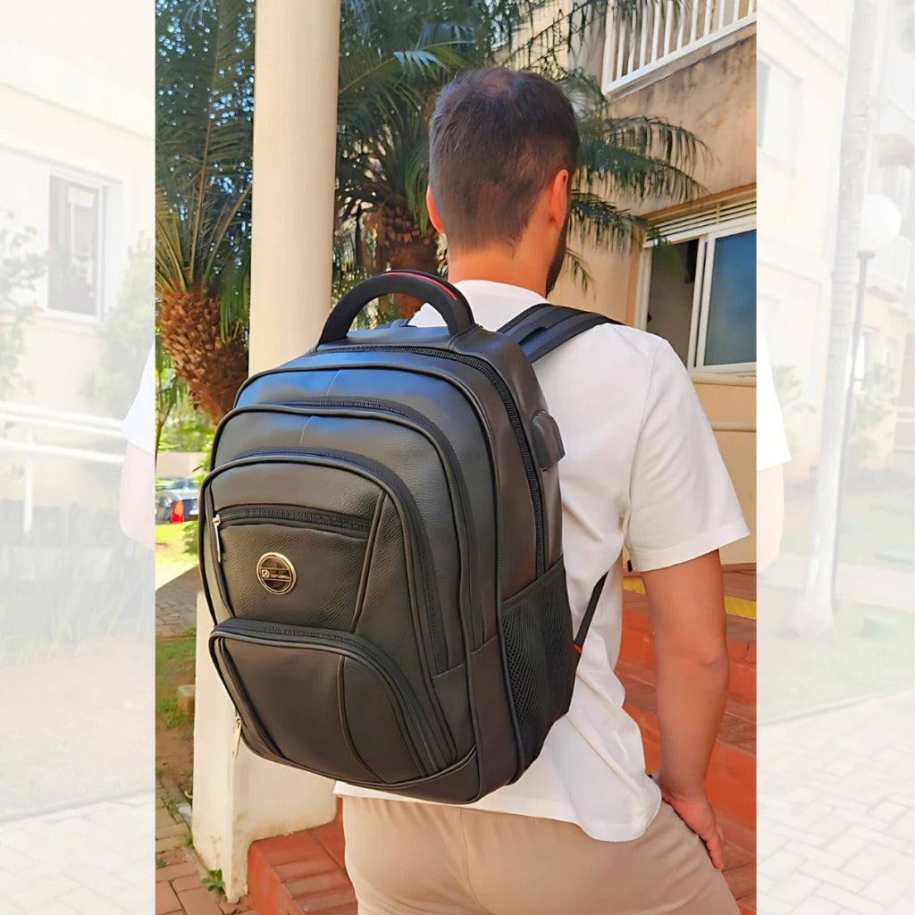 Mochila Masculina Couro Viego Trabalho Faculdade Escola loja viego mochila mochila de couro mochila de couro masculino mochila masculina Mochila Masculina Couro Viego Trabalho Faculdade Escola Mochila Masculina Reforçada Notebook mochila notebook
