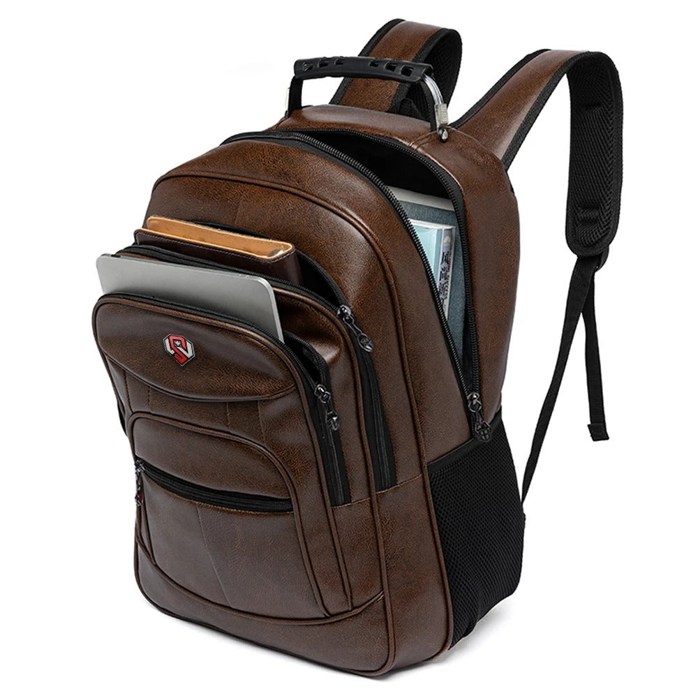 Mochila Masculina Executiva Resistente Espaçosa Carbon loja viego mochila mochila de couro mochila de couro masculino mochila masculina Mochila Masculina Executiva Resistente Espaçosa Carbon Mochila Masculina Reforçada Notebook mochila notebook