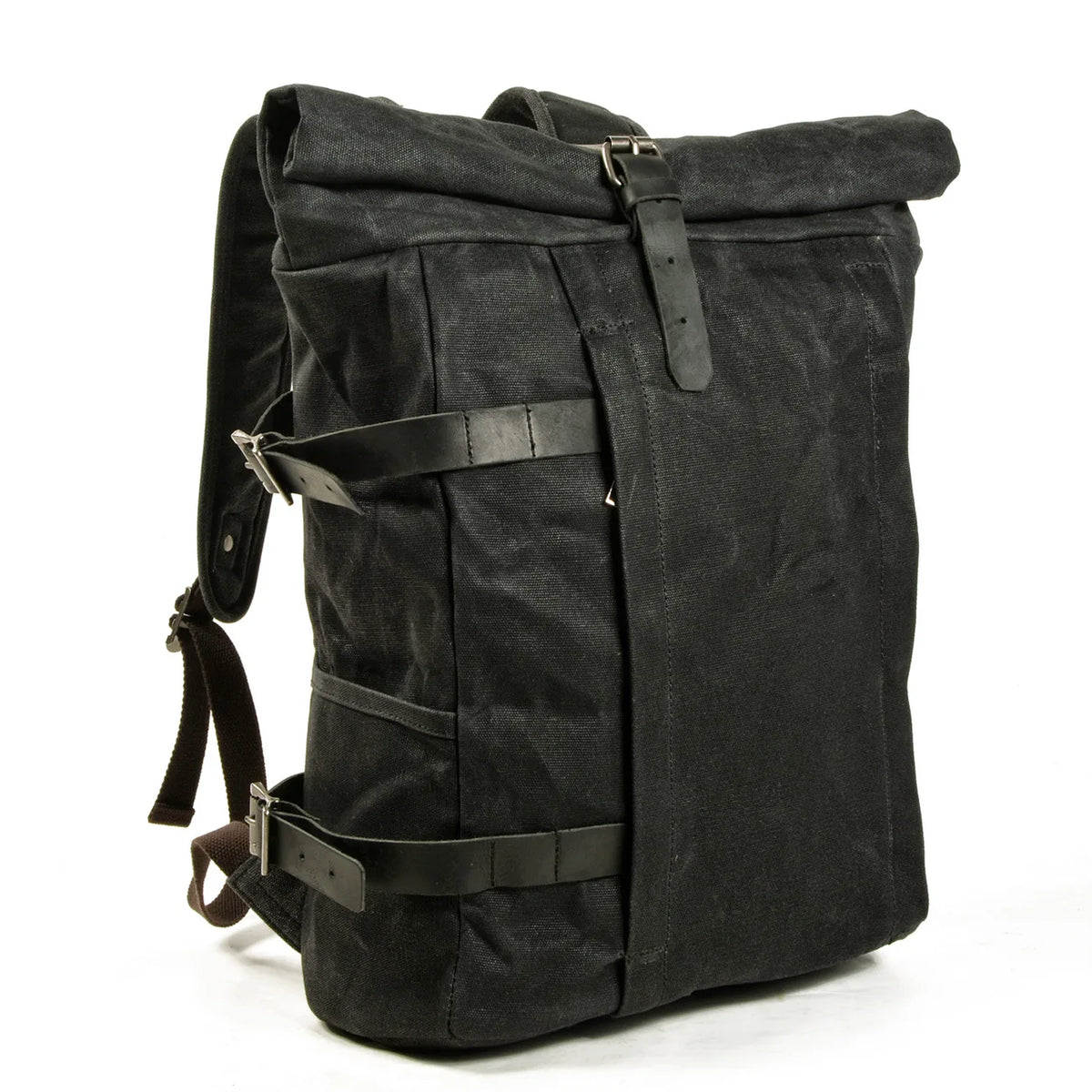 Mochila de Lona Masculina Vintage Explorer Preto Loja Viego