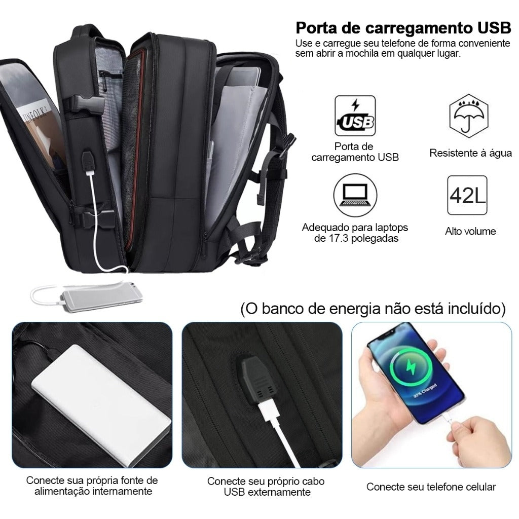 Mochila Executiva Impermeável Grande Reforçada Loja Viego mochila Mochila Executiva Impermeável Grande Reforçada Mochila Impermeável Mochila Impermeável masculina mochila masculina mochila para homem
