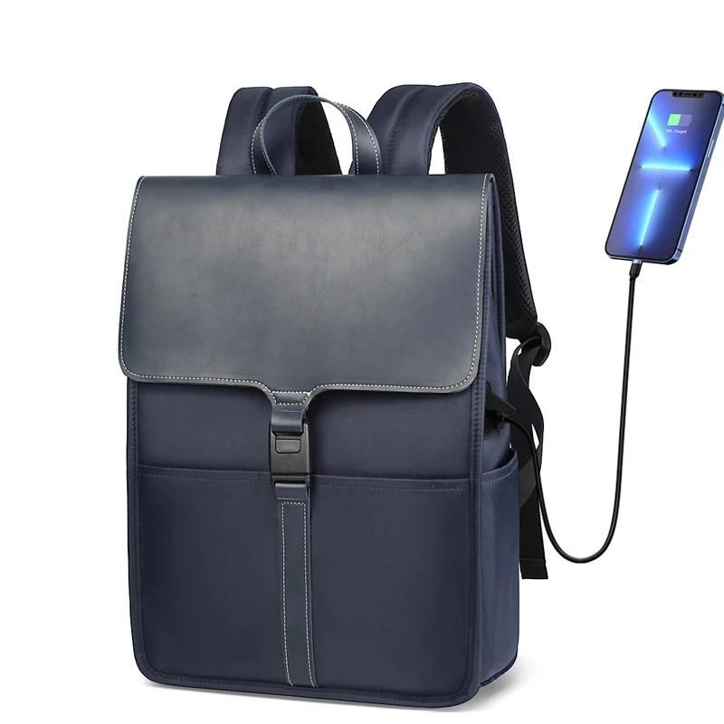 Mochila para Notebook Impermeável Vintage Azul Loja Viego