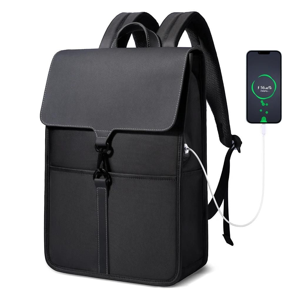 Mochila para Notebook Impermeável Vintage Preto Loja Viego
