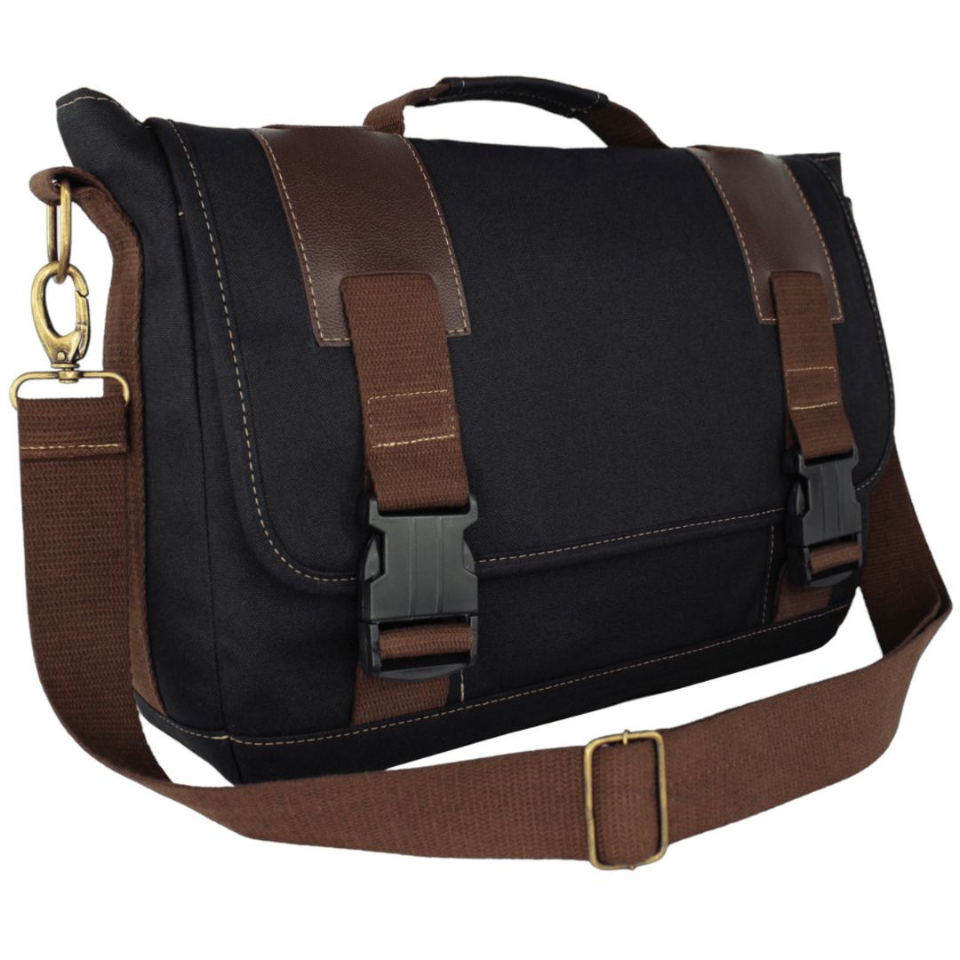 Pasta Bolsa Masculina de Lona para Notebook - Black Loja Viego