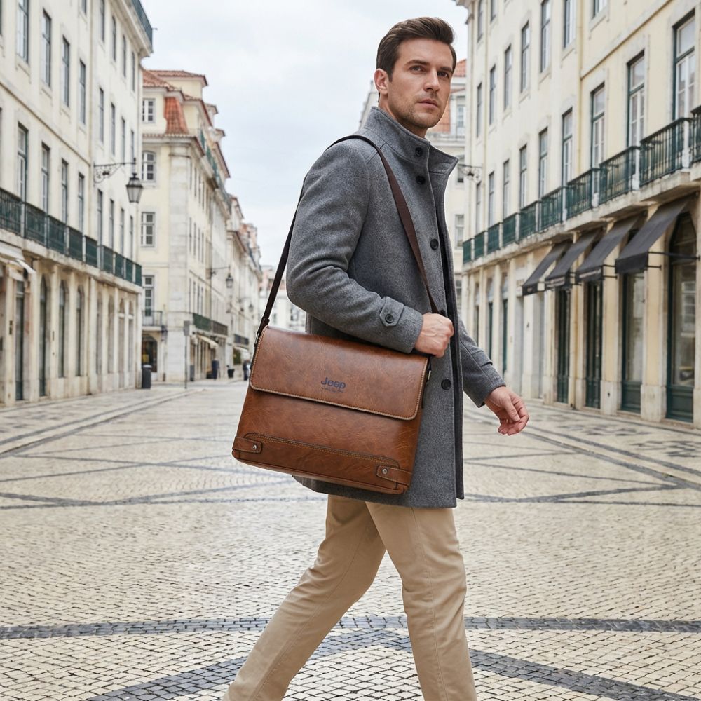Pasta Executiva Masculina Notebook em Couro - Jeep Loja Viego