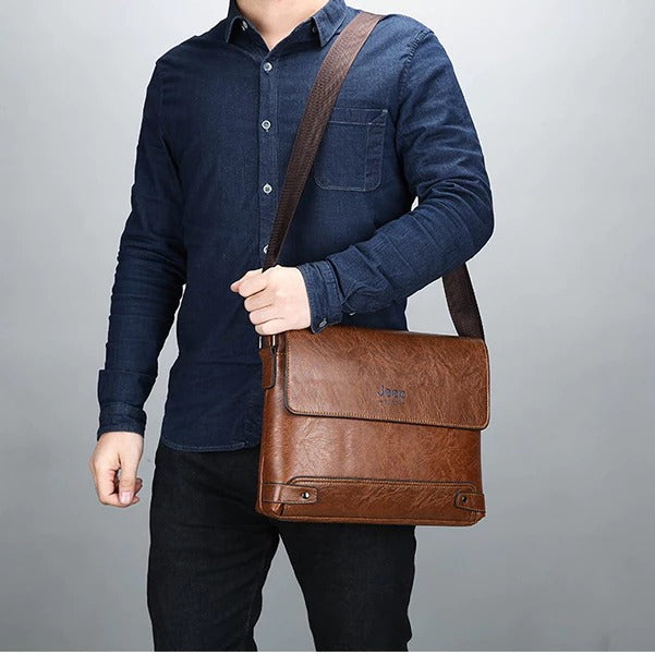Pasta Bolsa Masculina de Couro Executiva Retrô Jeep
