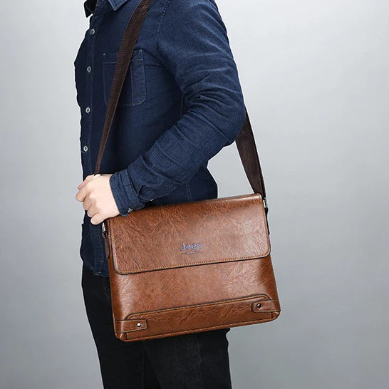 Pasta Bolsa Masculina de Couro Executiva Retrô Jeep