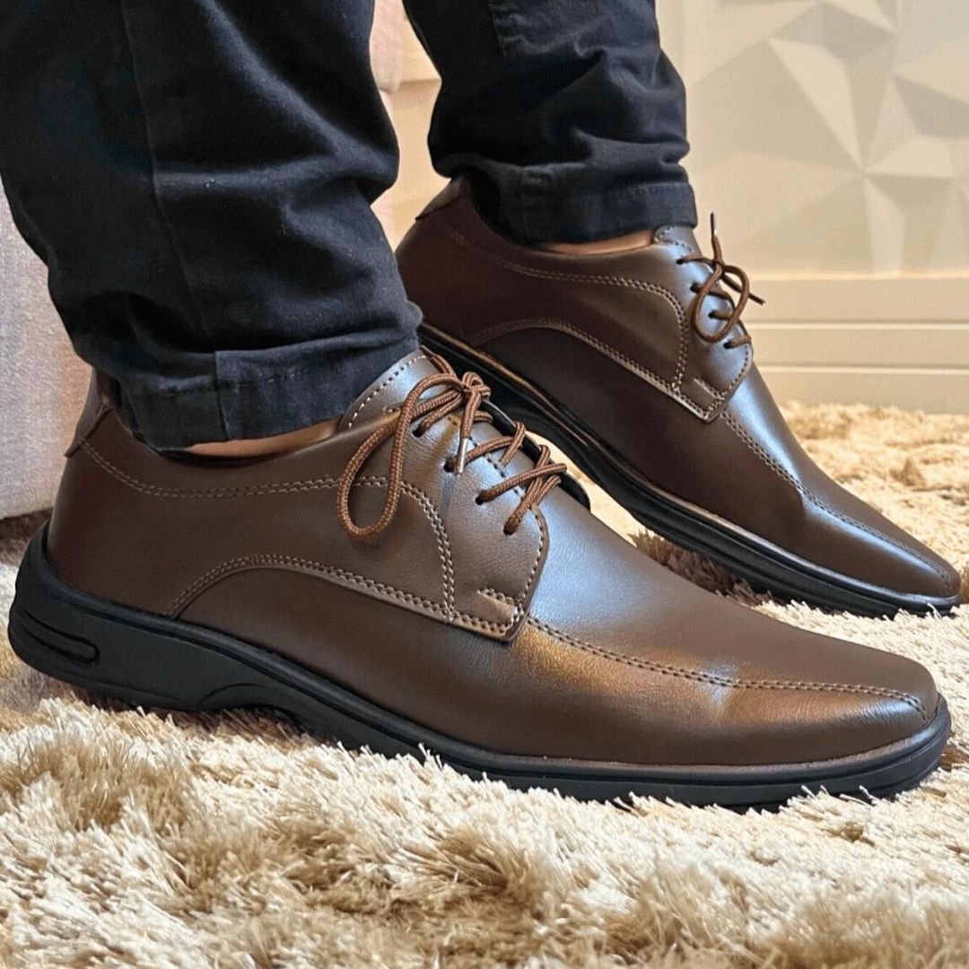 sapato masculino marrom sapato oxford couro