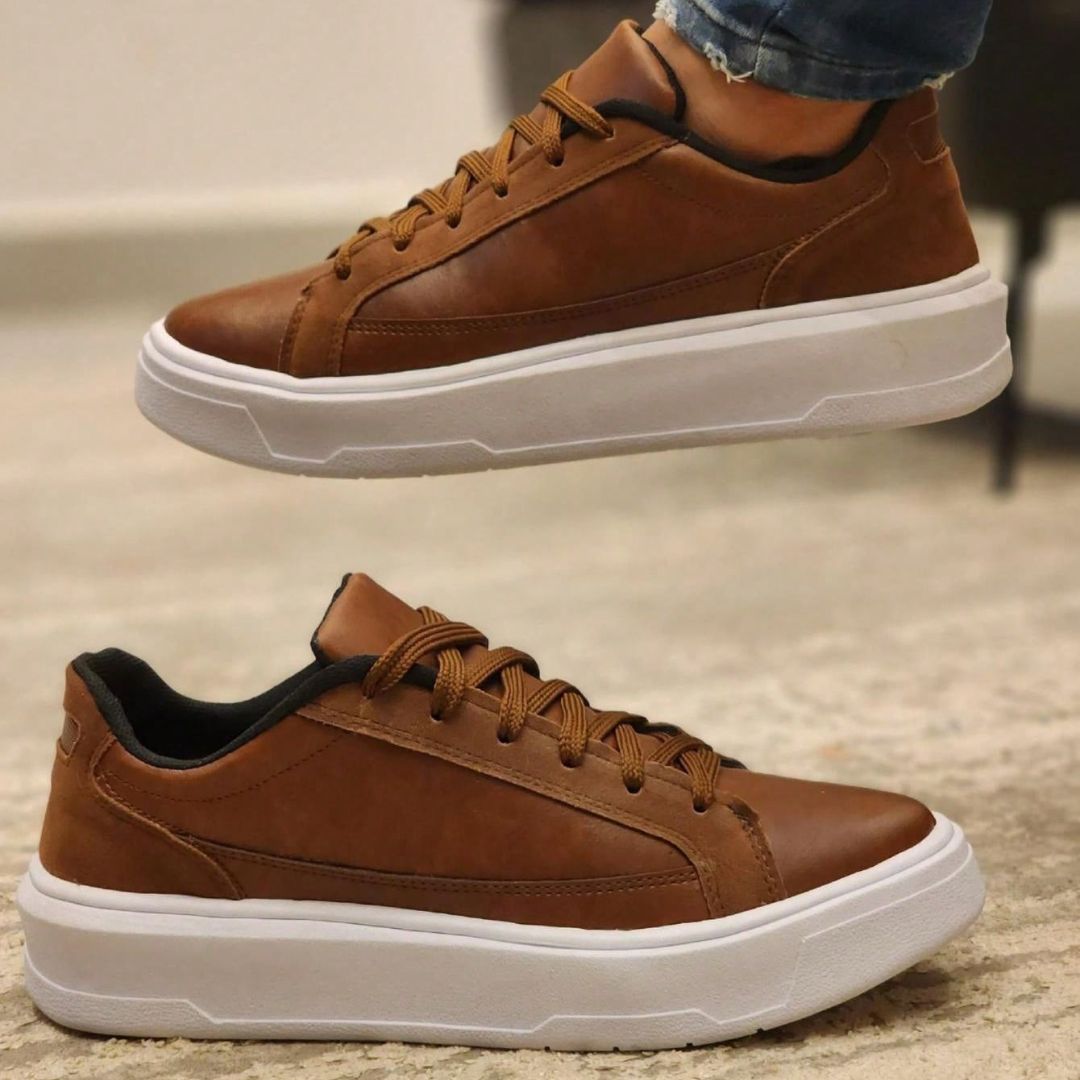 Tênis Sapatenis Masculino Casual Marrom Flex Loja Viego sapatenis flexíveis sapatenis marrom sapatenis para trabalho tenis masculino tenis masculino casual Tênis tênis confortável masculino tênis marrom couro tênis masculino dia a dia tênis masculino estiloso tênis masculino moda Tênis Sapatenis Tênis Sapatenis Masculino Casual Marrom Flex