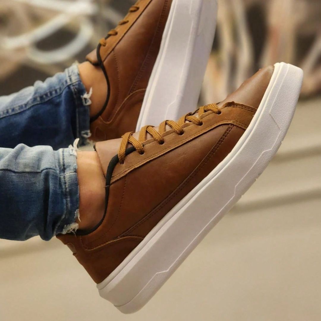 Tênis Sapatenis Masculino Casual Marrom Flex Loja Viego sapatenis flexíveis sapatenis marrom sapatenis para trabalho tenis masculino tenis masculino casual Tênis tênis confortável masculino tênis marrom couro tênis masculino dia a dia tênis masculino estiloso tênis masculino moda Tênis Sapatenis Tênis Sapatenis Masculino Casual Marrom Flex