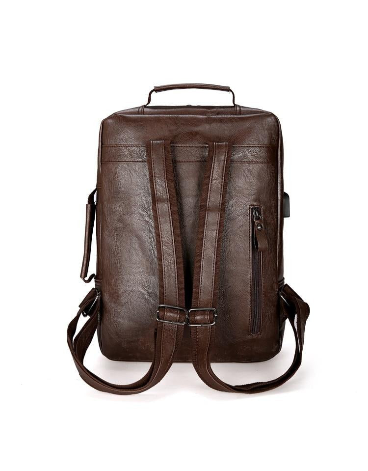 Mochila de Couro Masculino 2 em 1 Resistente Loja Viego