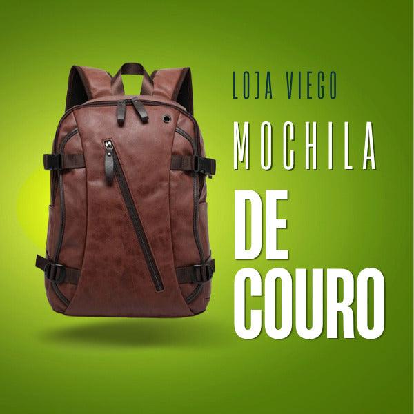 Mochila de Couro Legítimo Masculino Grande