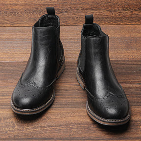 Bota Masculino de Couro Preto Americano Brogue Loja Viego