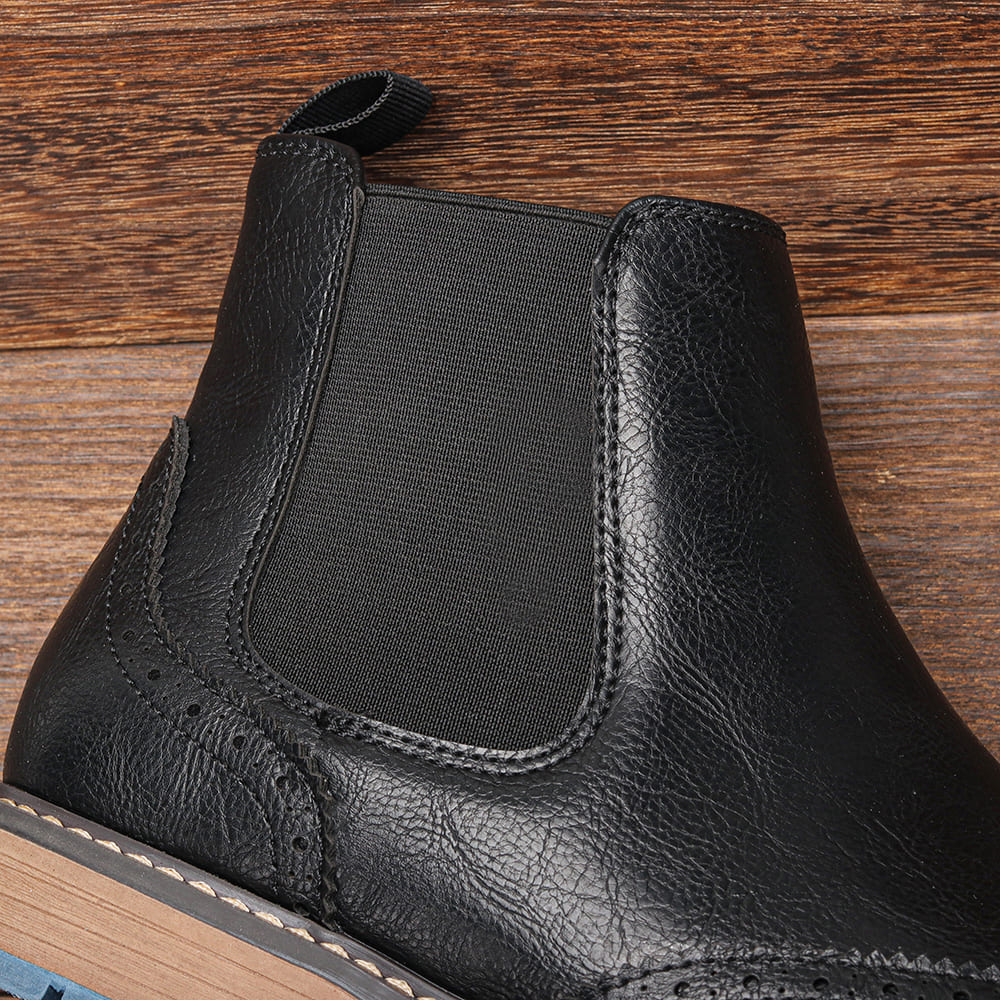 Bota Masculino de Couro Preto Americano Brogue Loja Viego