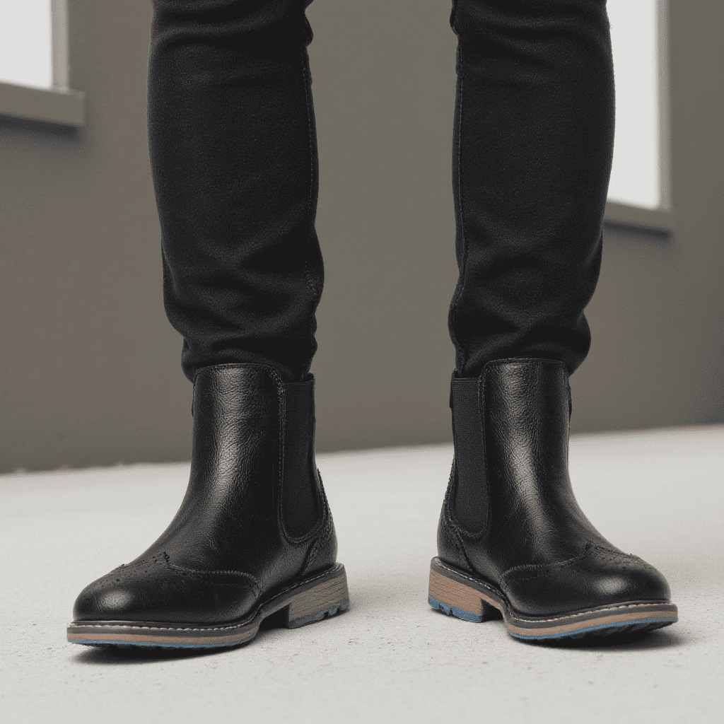 Bota Masculino de Couro Preto Americano Brogue Loja Viego