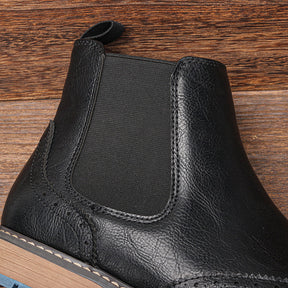 Bota Masculino de Couro Preto Americano Brogue Loja Viego