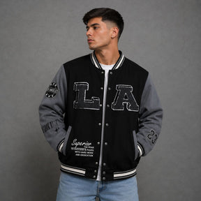 Jaqueta Masculina Preta Varsity Baseball NY Viego Loja Viego