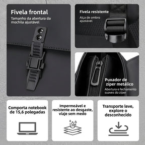 Mochila Masculina Impermeável e Reforçada Berlim | Para Notebook Loja Viego