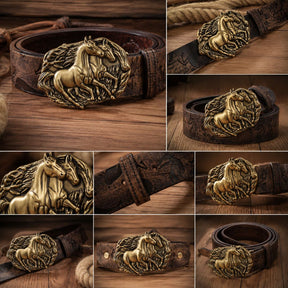 Cinto Country Masculino Cowboy Western Couro Vintage Loja Viego