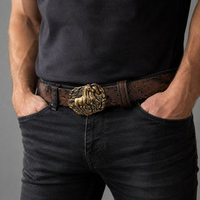 Cinto Country Masculino Cowboy Western Couro Vintage Loja Viego