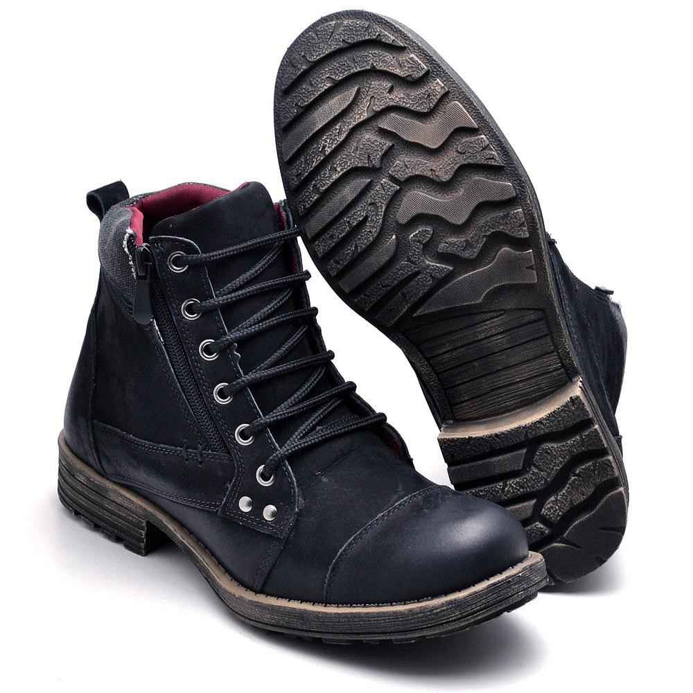 Bota Masculina Couro Casual Preto Loja Viego bota bota coturno masculino bota de couro bota de couro masculina bota masculina bota masculina casual bota masculina couro Bota Masculina Couro Legitimo Casual Café bota masculina de couro