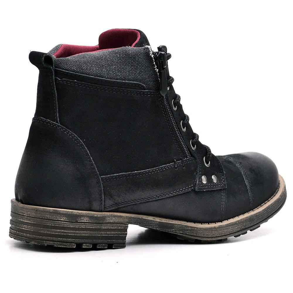 Bota Masculina Couro Casual Preto Loja Viego bota bota coturno masculino bota de couro bota de couro masculina bota masculina bota masculina casual bota masculina couro Bota Masculina Couro Legitimo Casual Café bota masculina de couro