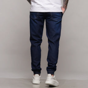 Calça Jeans Masculina Jogger Azul Escuro - Invictus Loja Viego calça calça jeans jogger calça jeans masculina calça jeans masculina com elastano calça jeans masculina escura Calça Jeans Masculina Jogger Azul Escuro - Invictus Calça Jogger calça jogger masculina