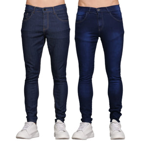 Kit 2 Calças Jeans Masculina Escura na Promoção Azul Loja Viego calça calça jeans masculina calça jeans masculina azul claro calça jeans masculina com elastano calça jeans masculina escura calça jeans masculina na promoção calça jeans masculina reta calça jeans masculina slim calça jeans masculina social calça jeans masculina tradicional Kit 2 Calças Jeans Masculina Escura na Promoção kit calça jeans