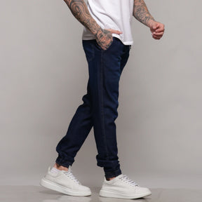 Calça Jeans Masculina Jogger Azul Escuro - Invictus Loja Viego calça calça jeans jogger calça jeans masculina calça jeans masculina com elastano calça jeans masculina escura Calça Jeans Masculina Jogger Azul Escuro - Invictus Calça Jogger calça jogger masculina