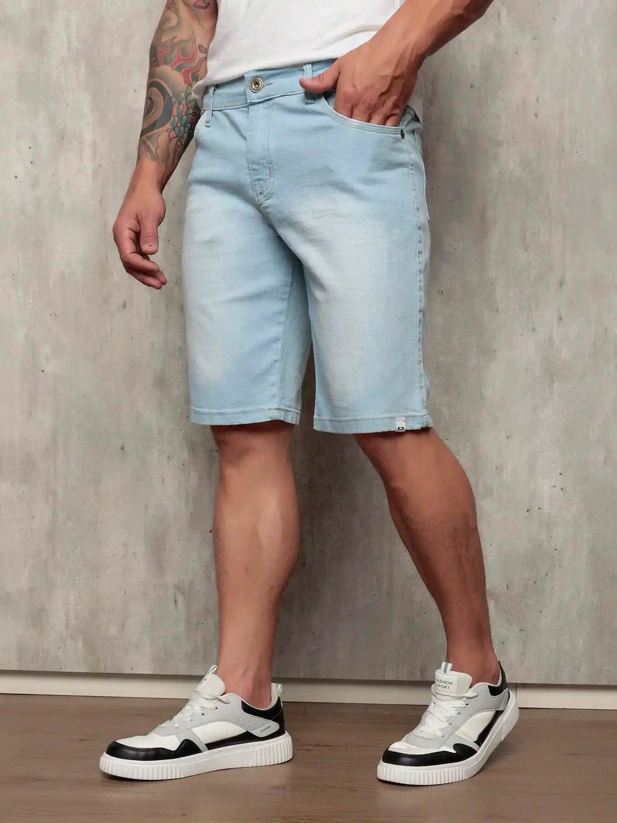 Bermuda Jeans Masculina com Lycra Noble Loja Viego bermuda jeans Bermuda Jeans Casual bermuda jeans masculina Bermuda Jeans Masculina com Lycra Noble bermuda masculina jeans short jeans masculino